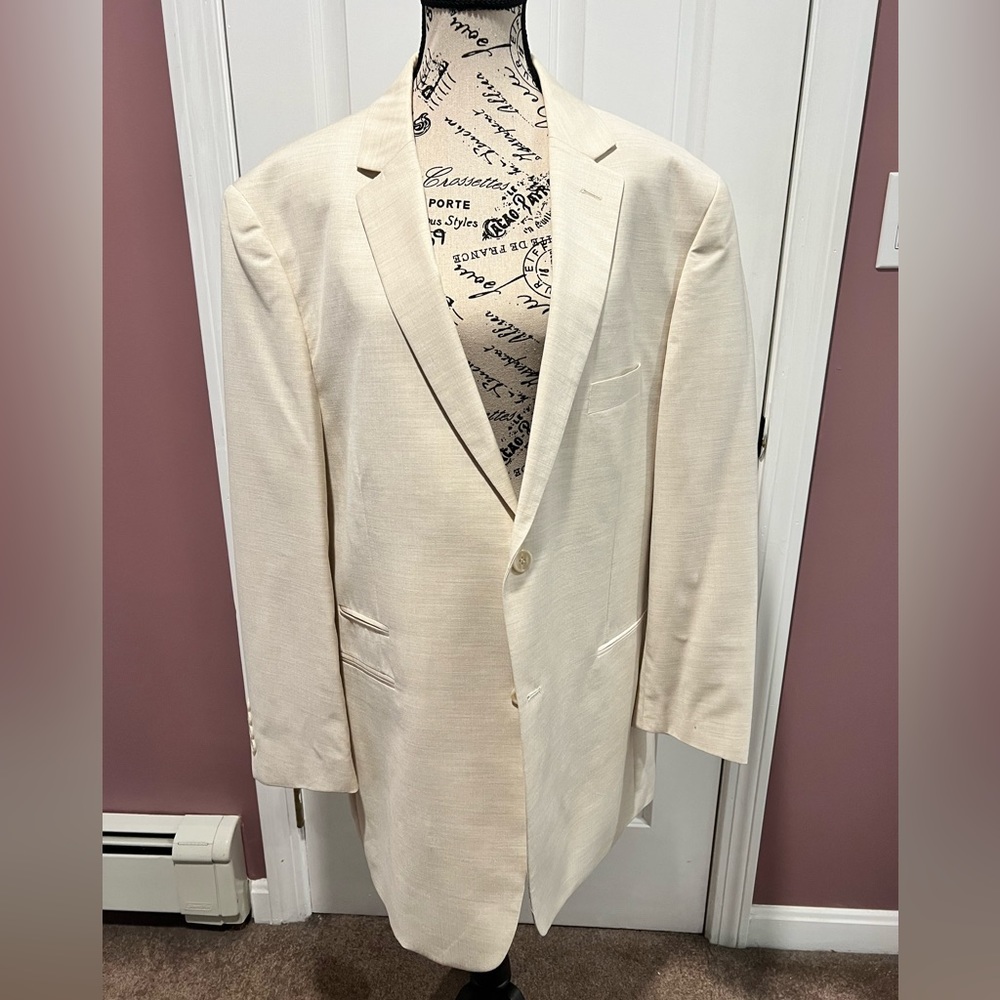 Men suit cream with pants 40r